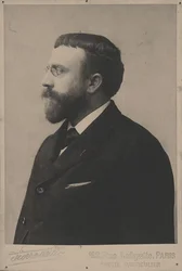 Porträtt av kompositören Paul Vidal 1863-1931.