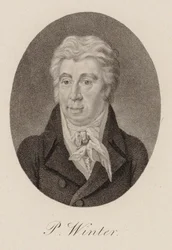 Porträtt av kompositören Peter von Winter 1754-1825, ca 1825.