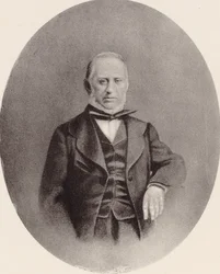 Porträtt av kompositören Saverio Mercadante 1795-1870.