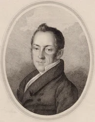 Porträtt av kompositören Saverio Mercadante 1795-1870.