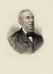 Porträtt av kompositören Saverio Mercadante 1795-1870.