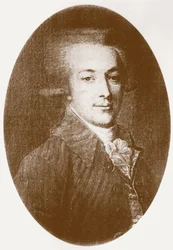 Porträtt av greve Mikhail Kondrati Ivanovich Dashkov 1736 1764