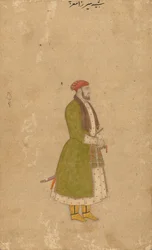 Porträtt av hovmästaren Mirza Muizz, ca. 1680-1700.
