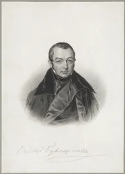 Porträtt av författaren Faddei Bulgarin 1789-1859, 1841