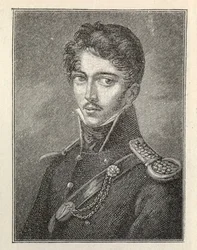 Porträtt av författaren Theodor Körner 1791-1813.
