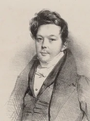 Porträtt av kompositören Auguste-Mathieu Panseron 1796-1859, 1820.