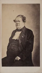 Porträtt av kompositören Auguste-Mathieu Panseron 1796-1859, ca 1855.