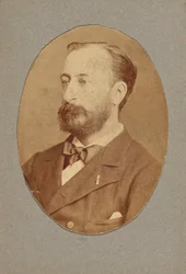 Porträtt av kompositören Camille Saint-Saëns 1835-1921, ca. 1880.