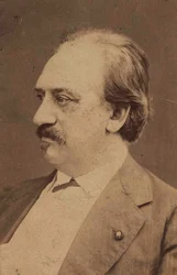 Porträtt av kompositören Friedrich von Flotow 1812-1883, ca. 1880.