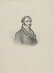 Porträtt av kompositören Gioachino Antonio Rossini 1792-1868, 1826.