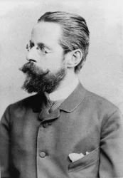 Porträtt av kompositören Heinrich von Herzogenberg 1843-1900, ca. 1880.