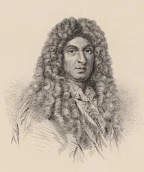 Porträtt av kompositören Jean-Baptiste Lully 1632-1687.