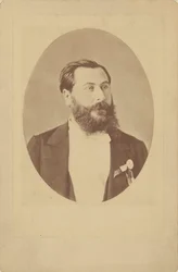Porträtt av kompositören Léo Delibes 1836-1891, ca 1885.
