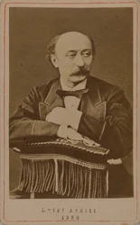 Porträtt av kompositören Luigi Arditi 1822-1903, 1880.