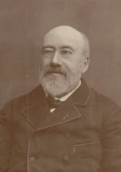 Porträtt av kompositören och chansonniern Gustave Nadaud 1820-1893, 1880.