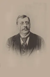 Porträtt av dirigenten och kompositören Felix Mottl 1856-1911.