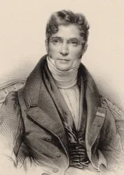 Porträtt av dirigenten och kompositören Gaspare Spontini 1774-1851, ca 1844.