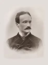 Porträtt av librettisten och kompositören Arrigo Boito 1842-1918, 1884.
