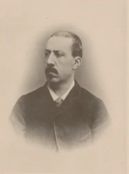 Porträtt av organisten och kompositören Charles-Marie Widor 1844-1937, 1870-1875.