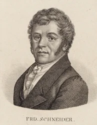 Porträtt av organisten och kompositören Friedrich Schneider 1786-1853.