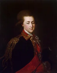 Porträtt av palace-aide-de-camp Alexander Lanskoy, Katarina II-favoriten, 1784
