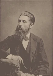 Porträtt av pianisten och kompositören Adolf Jensen 1837-1879.