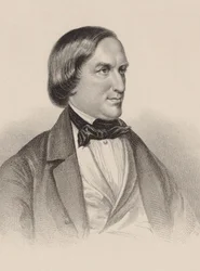 Porträtt av pianisten och kompositören Karl August Krebs 1804-1880.