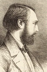Porträtt av pianisten och kompositören Louis Lacombe 1818-1884.