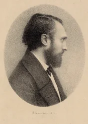Porträtt av pianisten och kompositören Louis Lacombe 1818-1884.