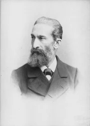 Porträtt av pianisten och kompositören Salomon Jadassohn 1831-1902.