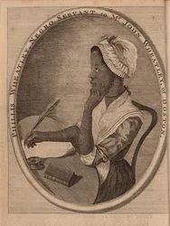 Porträtt av poeten Phillis Wheatley ca 1753-1784, 1773.