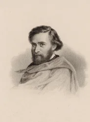 Porträtt av violinisten och kompositören Anton Wallerstein 1813-1892.