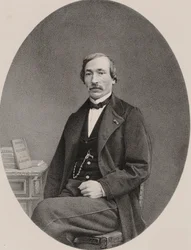 Porträtt av violinisten och kompositören Delphin Alard 1815-1888, 1870.
