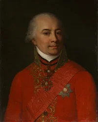Porträtt av författaren Mikhail Nikitich Muravyov 1757-1807, 1802