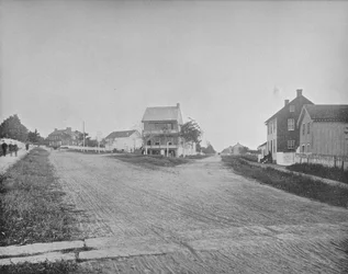 Position innehas av Union Sharpshooters i Gettysburg, Pennsylvania, c1897.