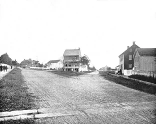 Position innehas av fackliga skarpskyttar i Gettysburg, Pennsylvania, USA, c1900.