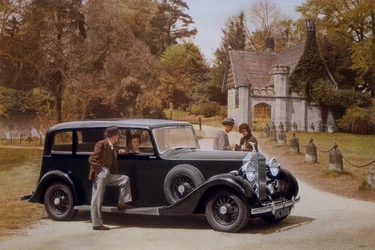 Affisch med reklam för Rolls-Royce-bilar, 1939
