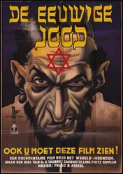 Affisch för den antisemitiska filmen Den evige juden, 1940