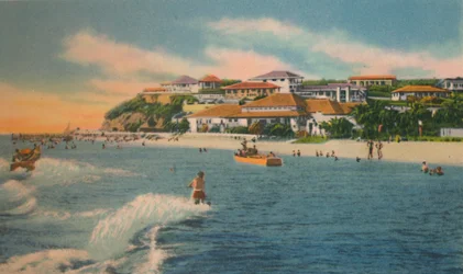 Pradomar hotell. Beach Club och markutveckling, c1940-talet