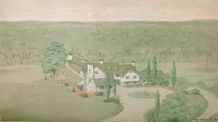 Preliminär studie för Oakland Golf Club, Bayside, New York, 1925