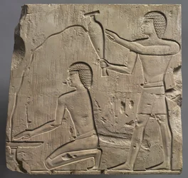 Präster som utför begravningsriter, ca. 667-647 f.Kr.