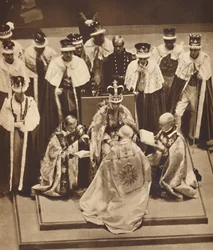 Primate knäböjer vid Kings Knees, 12 maj 1937