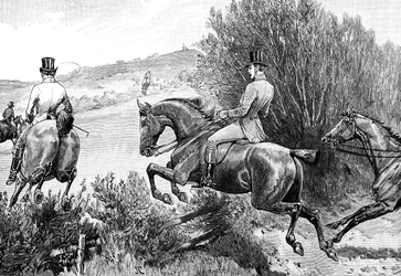 Prins Albert på jakt nära Belvoir Castle, Leicestershire, c1840-talet, 1900