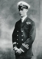 Prins Albert i uniformen av en löjtnant i Royal Navy, 1918