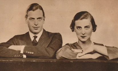 Prins George och prinsessan Marina, som förlovade sig den 28 augusti 1934 1935
