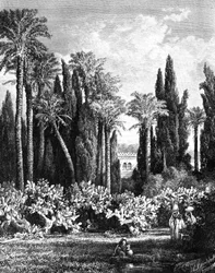 Princely Garden i Kairo, Egypten, 1880