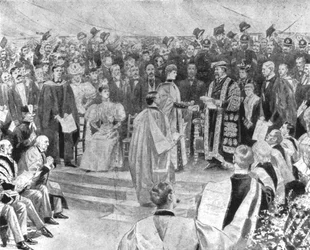 Prinsessan Alexandra tar emot doktorsexamen i musik...1896, 1901.
