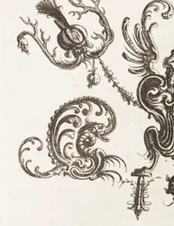 Tryck, tavla 48, från New Grotteßken Buch (New Grotesque Book), 1610