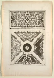 Tryck, Platte Bende de coup de Fleurs (Flat Band of Flowers, Five Different Variations)