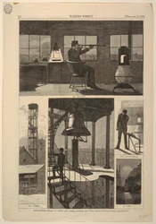 Tryck, Vakttornet, Corner of Spring and Varick Streets, New York, 28 februari 1874